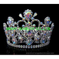 Cristal cheio redondo coroa tiara